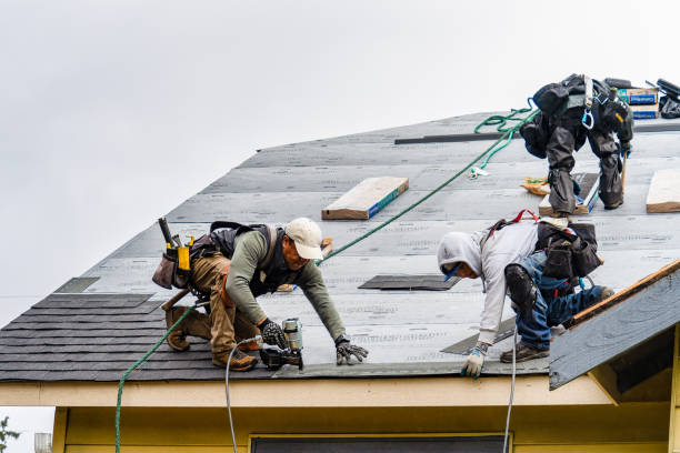 Professional Flat Roof Repair technician working in Montville, CT